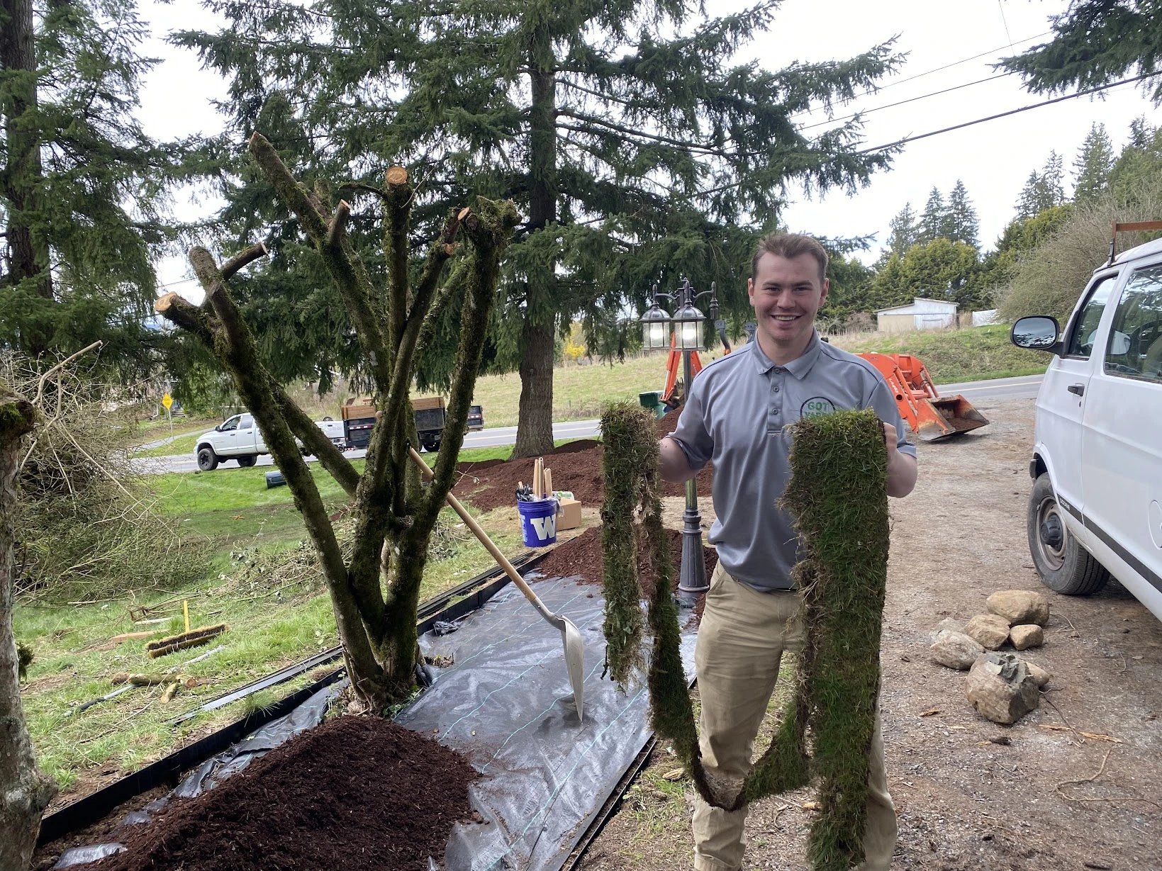 Natural Basalt Boulder Retaining Wall